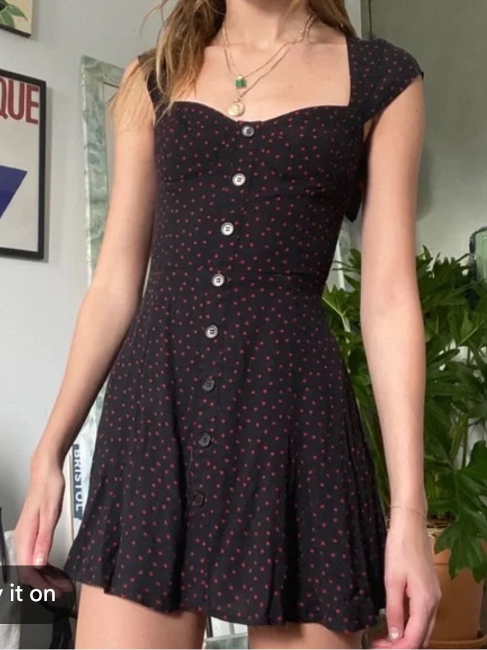 Reformation Polka Dot Mini Dress Size 6